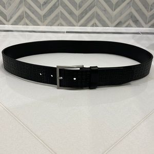 Hugo boss leather belt black
